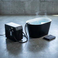 1/3 HP Ice Bath Chiller & 148 Gal Oval Cold Plunge Tub Kit | Cold Plunge Chiller with External Pump & Filter, XXL Upgraded Ice Pod, Cold Plunge Tub with Chiller for Cold Therapy Recovery — Studio Shot