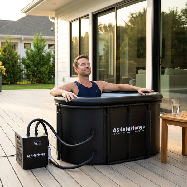 Cold Plunge Chiller Kit Built to Support Recovery, 148 Gal Tub, 1/3 HP External Pump, Ice-Free System