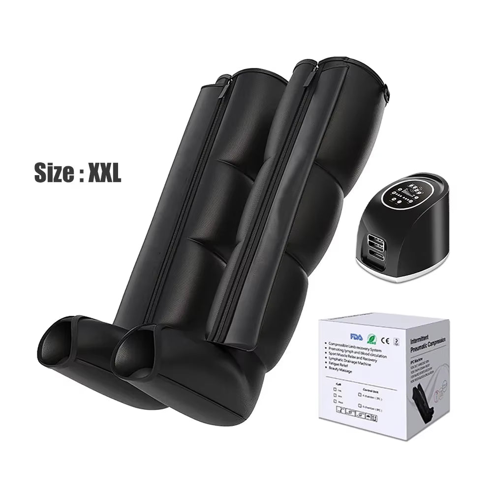 Air Compression Boots Foot Leg Massager Air Pressure Pressotherapy Recovery Lymphatic Drainage Machine Physiotherapy 4 Chamber