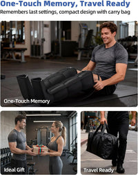 Leg Compression Massager, Full-Leg Compression Boots, Black Medium | 8 Intensity & 6 Modes for Circulation & Muscle Relief, Fast Recovery for Athletes, FSA-HSA Eligible, Gifts for Men & Women
