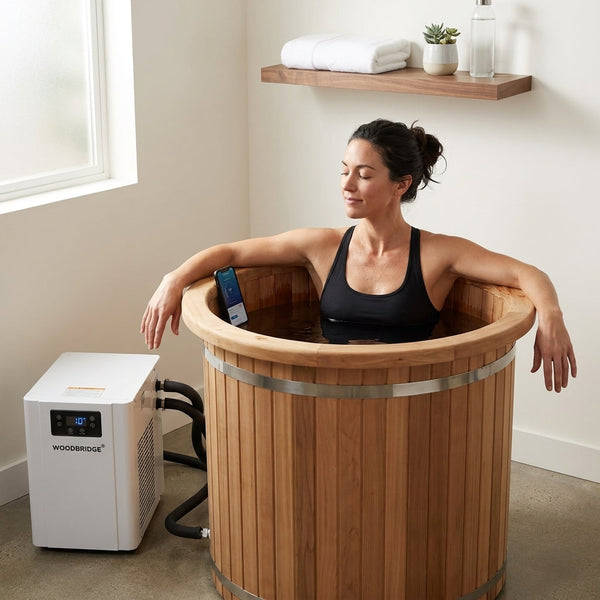 Cold Plunge Tub Designed for Home Recovery, 54 Inch Capacity, 1.3 HP Chiller, Ozone Sanitation System