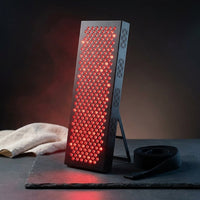 Red Light Therapy Box, 5In1 LED with 630-660-810-830-850, Metal Case, 3 Modes Red Light Panel with Soft Belt, 6 Timing Set - 9 Pulse Modes - 4-Level - Red Light Therapy Panel for Body — Studio Shot