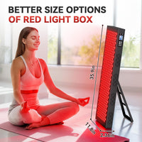 Red Light Therapy Box, 5In1 LED with 630-660-810-830-850, Metal Case, 3 Modes Red Light Panel with Soft Belt, 6 Timing Set - 9 Pulse Modes - 4-Level - Red Light Therapy Panel for Body