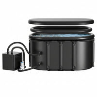 1/3 HP Ice Bath Chiller & 148 Gal Oval Cold Plunge Tub Kit | Cold Plunge Chiller with External Pump & Filter, XXL Upgraded Ice Pod, Cold Plunge Tub with Chiller for Cold Therapy Recovery